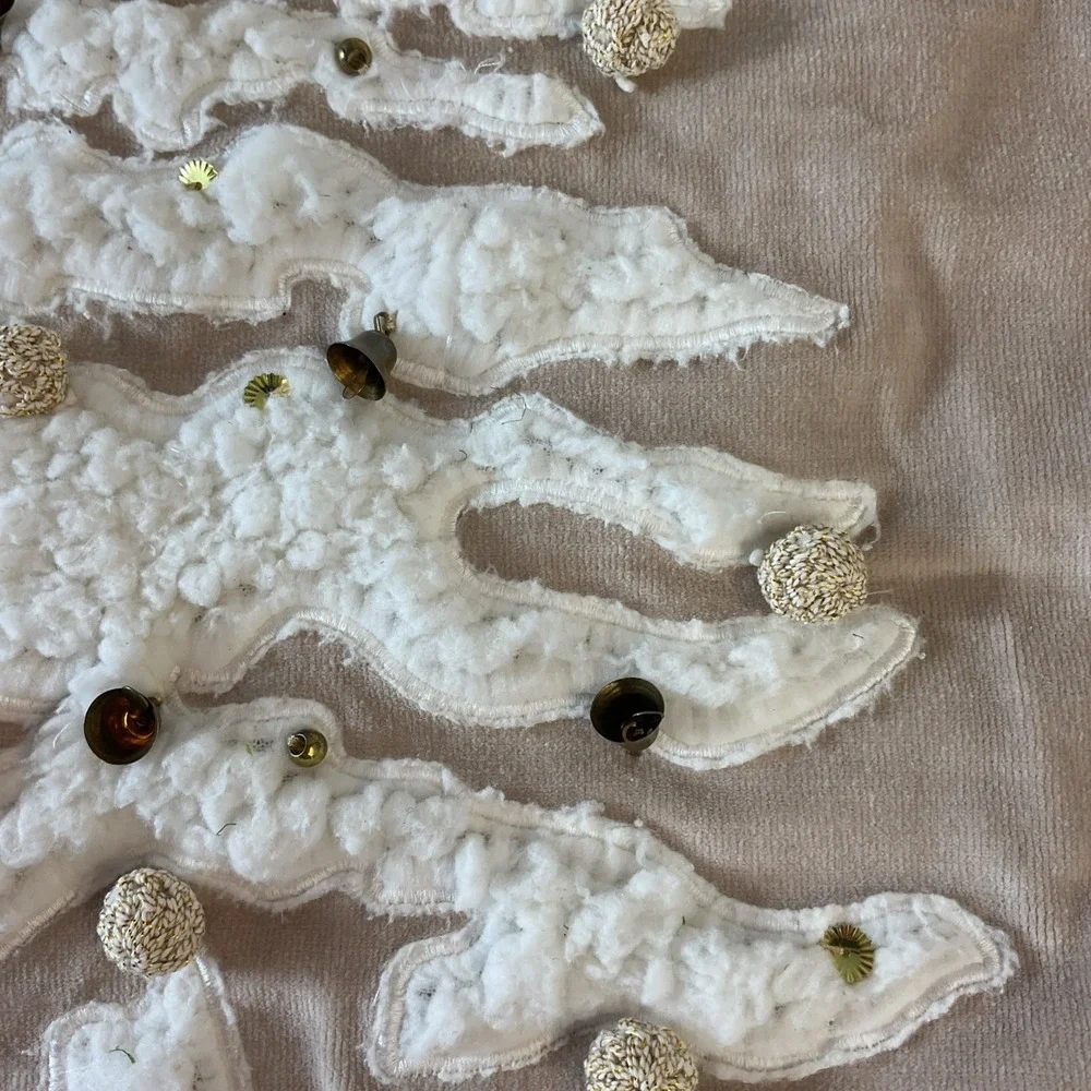 Pottery Barn Velvet Sherpa Tree Applique Pillow 20